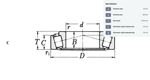 Screenshot 2026-07-14 at 12-39-40 Buy Łożysko stożkowe 45x100x27.25 mm Timken - KRAMP.png